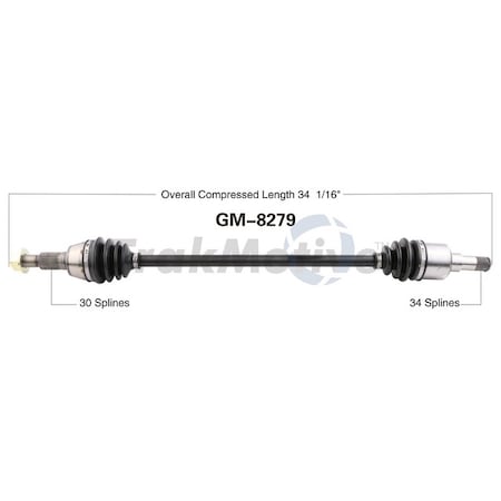 Surtrack Axle Cv Axle Shaft, Gm-8279 GM-8279